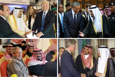 Donald Trump, King Salman, Barack Obama, George W Bush, King Abdullah, Bill Clinton