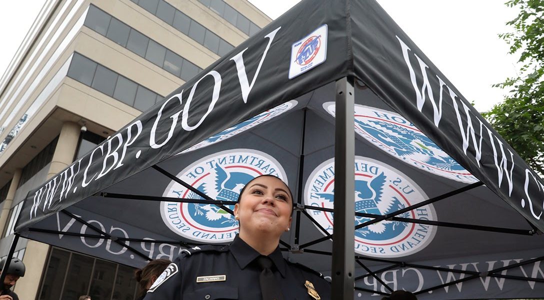 U.S. Customs and Border Protection, recruiting booth