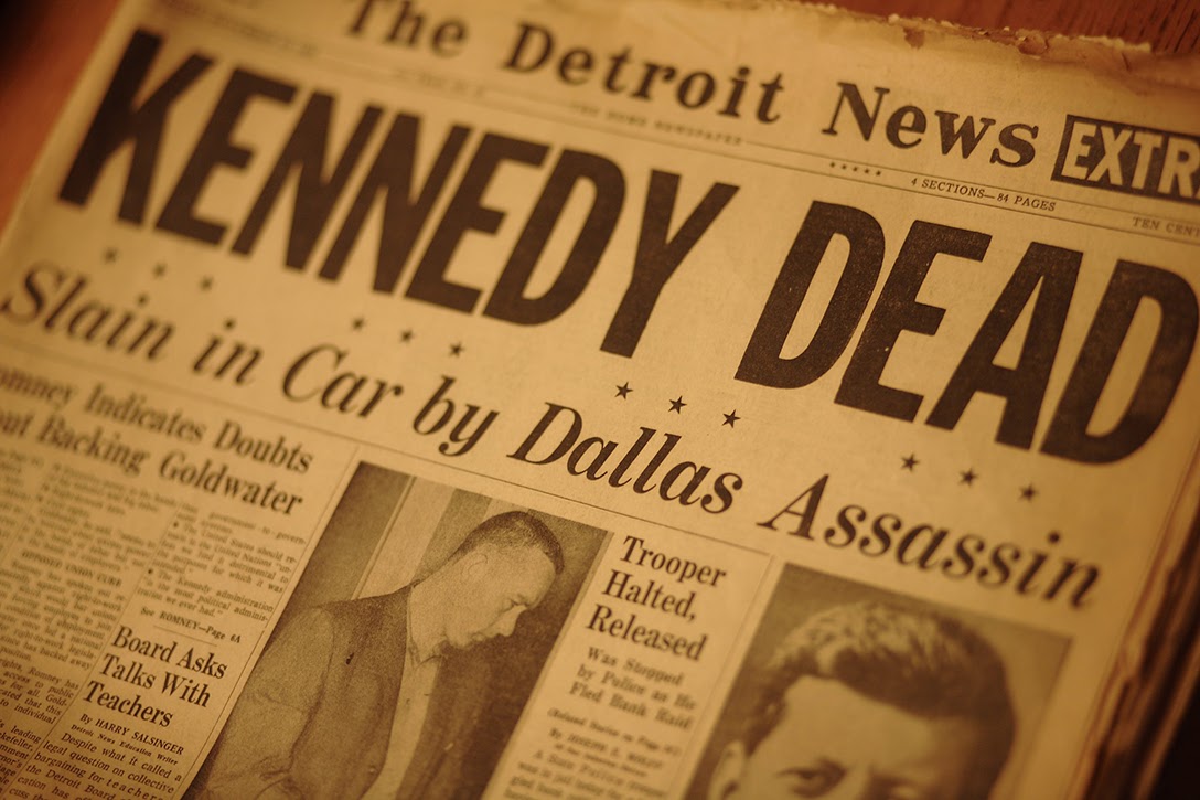 Detroit News, John F Kennedy, assassination
