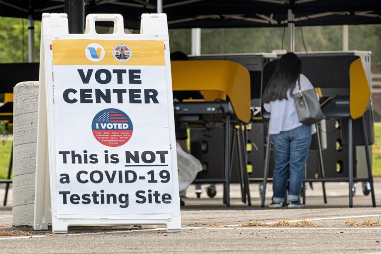 pop-up voting center, Santa Clarita, CA