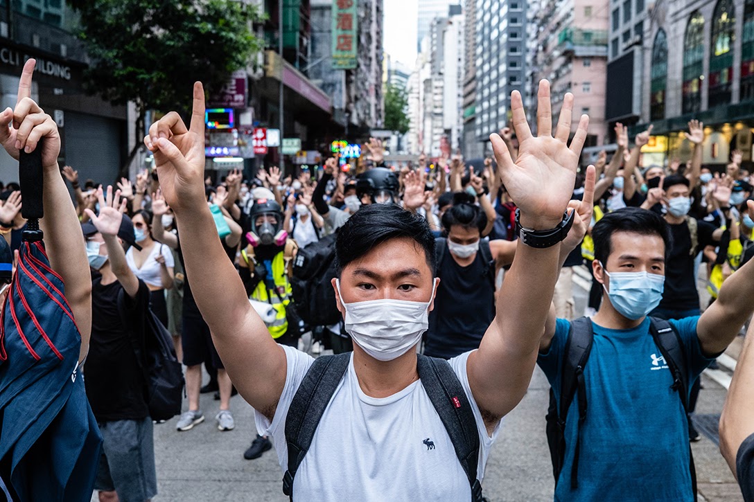 Hong Kong, July 1, protest