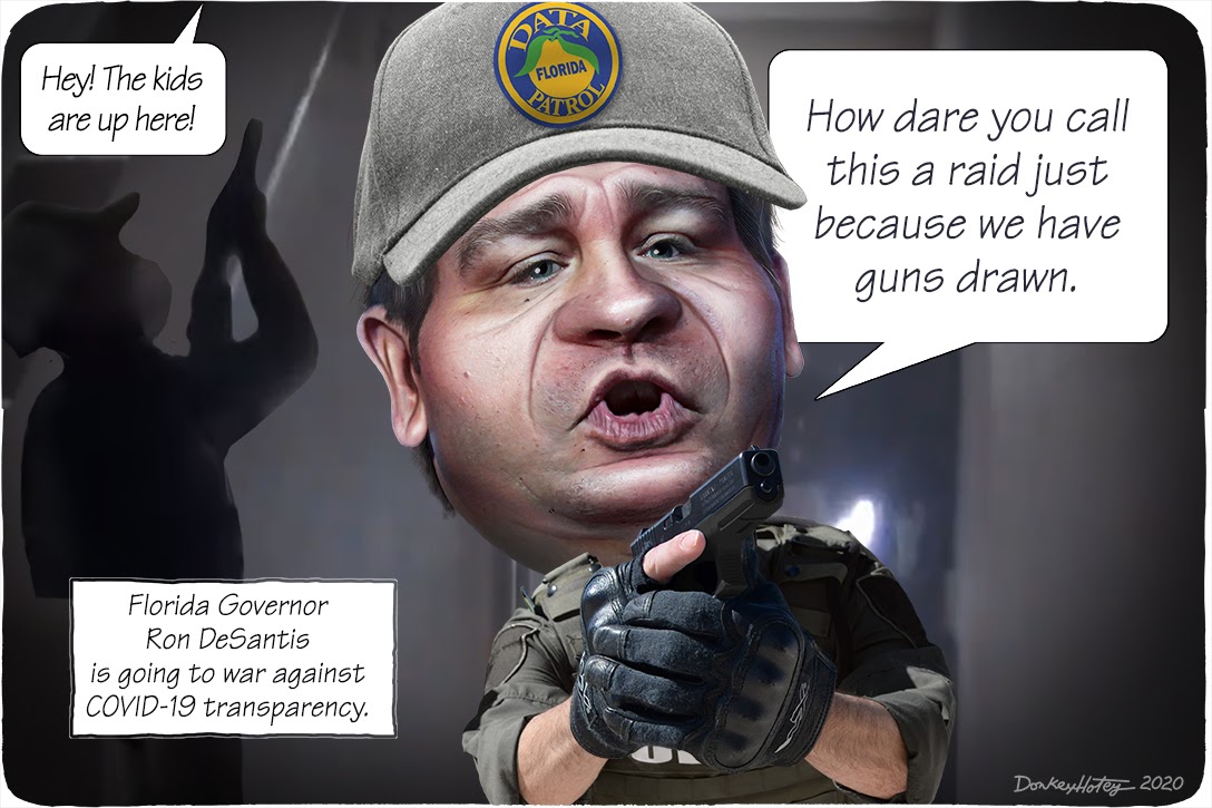 Ron DeSantis, Rebecca Jones, raid