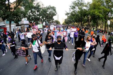 Women Protest in Mexico City, Mexico