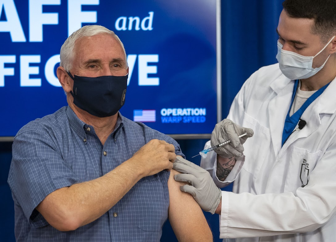 VP Pence Receives Pfizer Covid-19 Vaccination