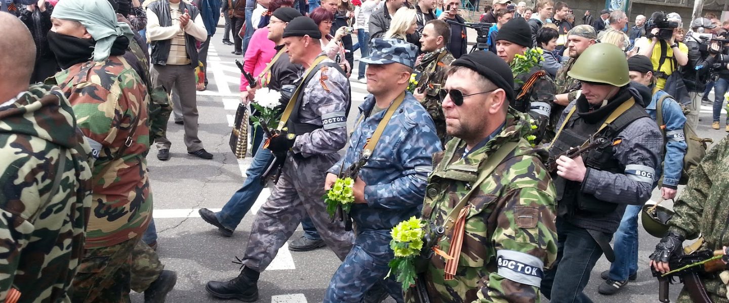 Armed pro-Russian separatists, Donetsk