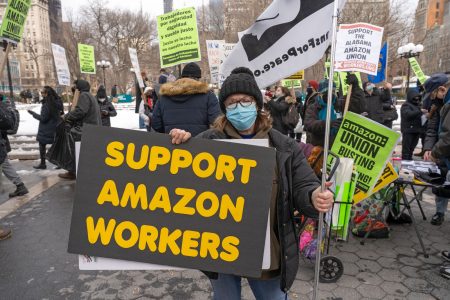 Bessemer, Amazon, union, protest