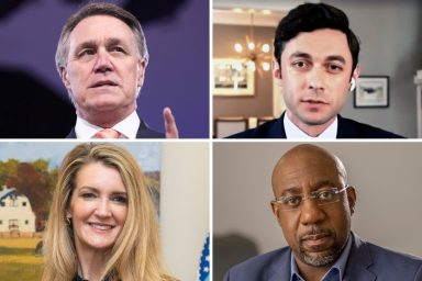 David Perdue, Jon Ossoff, Kelly Loeffler, Raphael Warnock