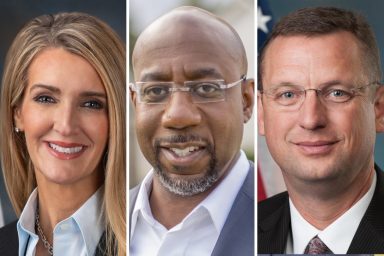 Kelly Loeffler, Doug Collins, Raphael Warnock