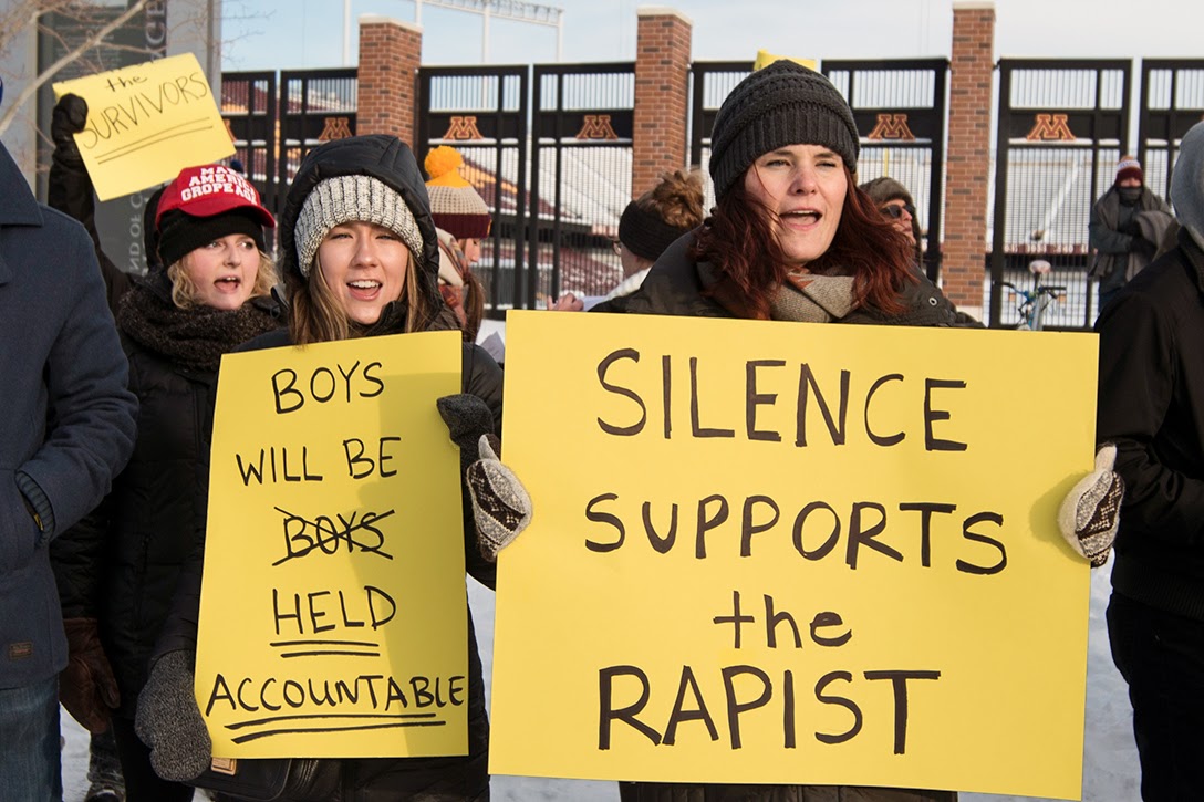 Rally, rape survivors