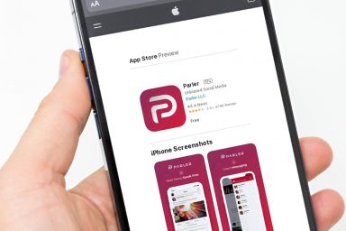 Preview of the Parler App on the Apple Store Website