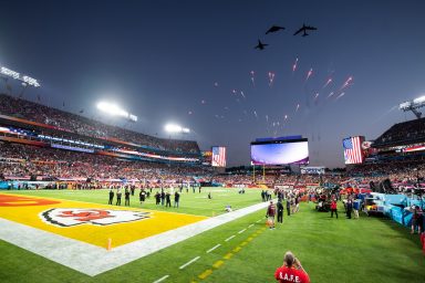 Strike Command, bombers, Super Bowl LV flyover