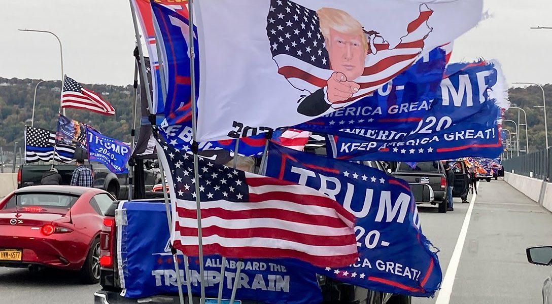Trump, caravan, New York