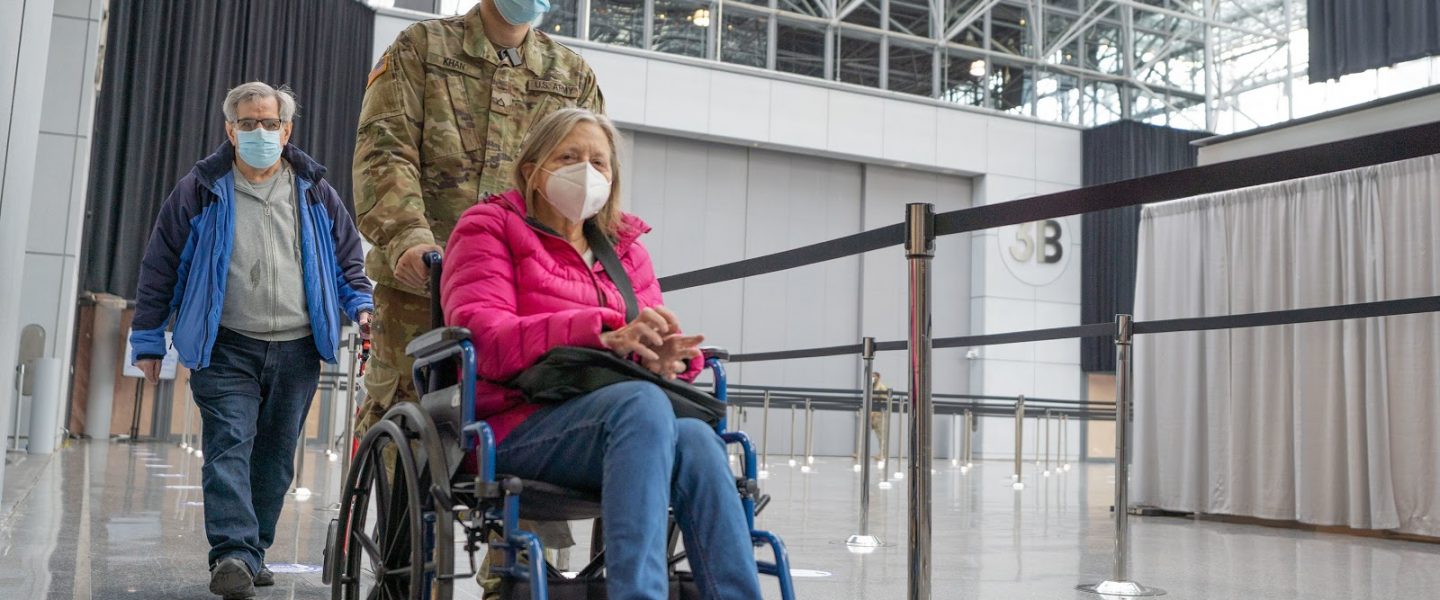 US Army, wheelchair, vaccination