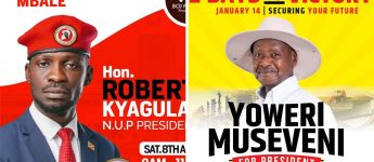 Bobi Wine, Yoweri Museveni, posters