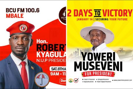 Bobi Wine, Yoweri Museveni, posters