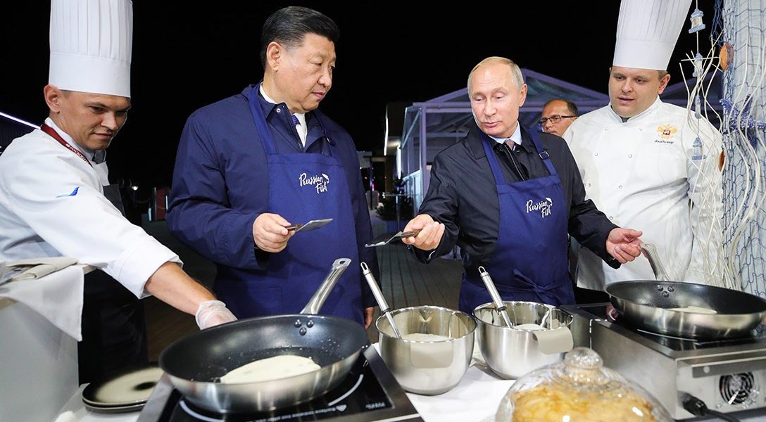 Xi Jingpingm Vladimir Putin, pancakes
