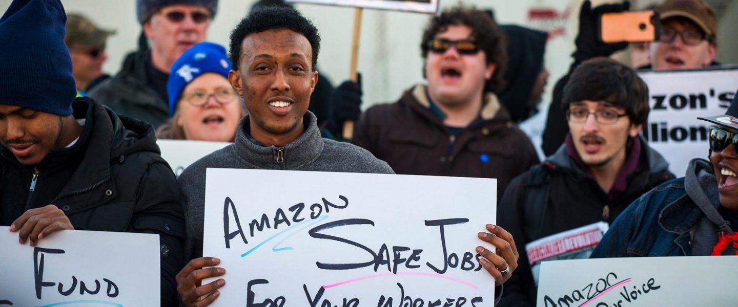 Amazon, union push, workers rights, equality