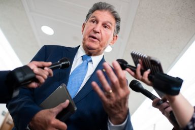 Joe Manchin, reporters