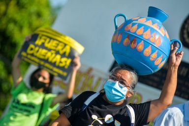 El Salvador, water, protest