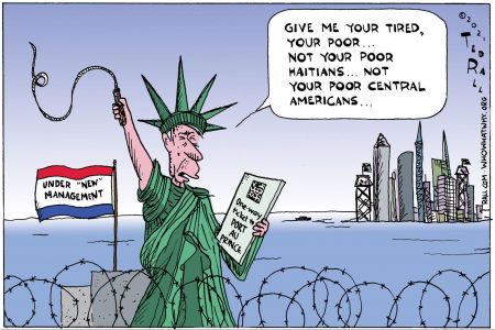 immigration, Statue Liberty, refugees, asylum