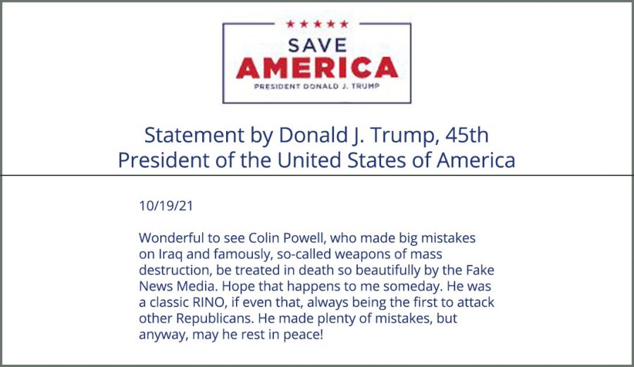 Donald Trump, Colin Powell, statement