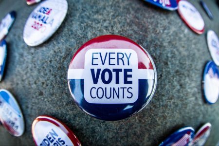 every vote counts, buttons