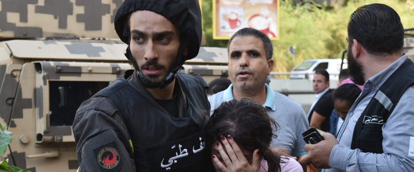 crying girl, Beirut Protests