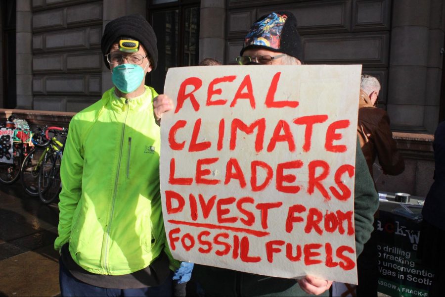 protest, fossil fuel, investments, Glasgow