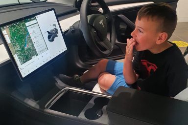 Tesla, dashboard, video gameplay, probe, safety