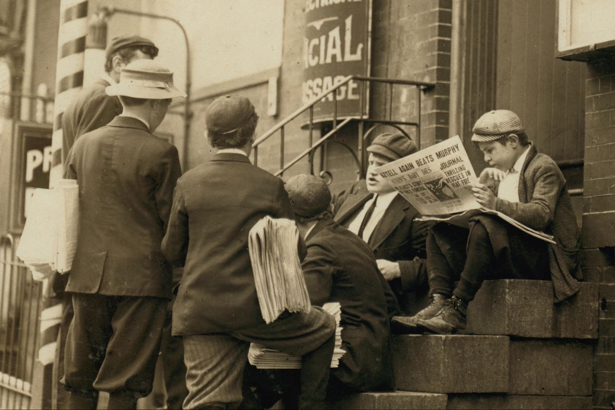 newsboys, Wilmington, 1910