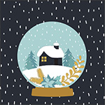 Cabin, Snow Globe, Christmas