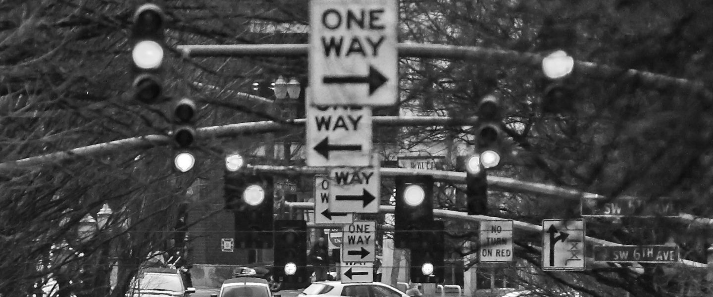 street, one way, signs