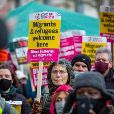 refugees, London, pro-refugee, protest