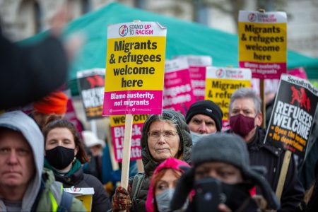 refugees, London, pro-refugee, protest
