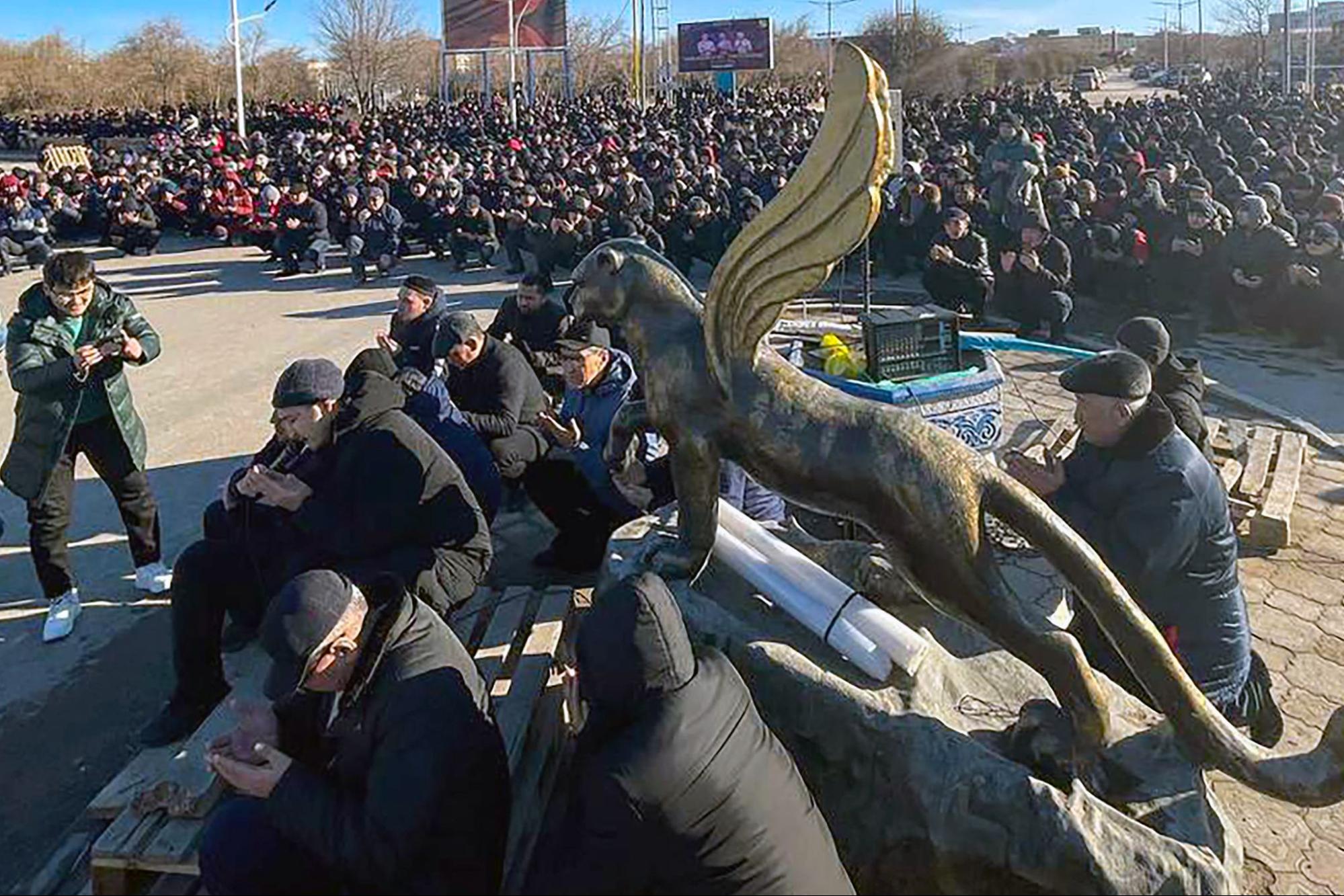 Zhanaozen, Kazakhstan, protest, 2022