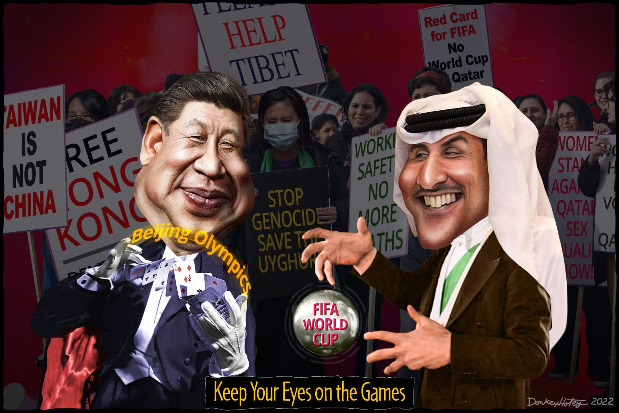 Xi Jinping, China, Sheikh Tamim, Qatar, Olympics, FIFA