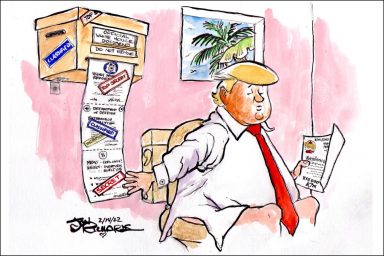 Donald Trump, toilet, classified material