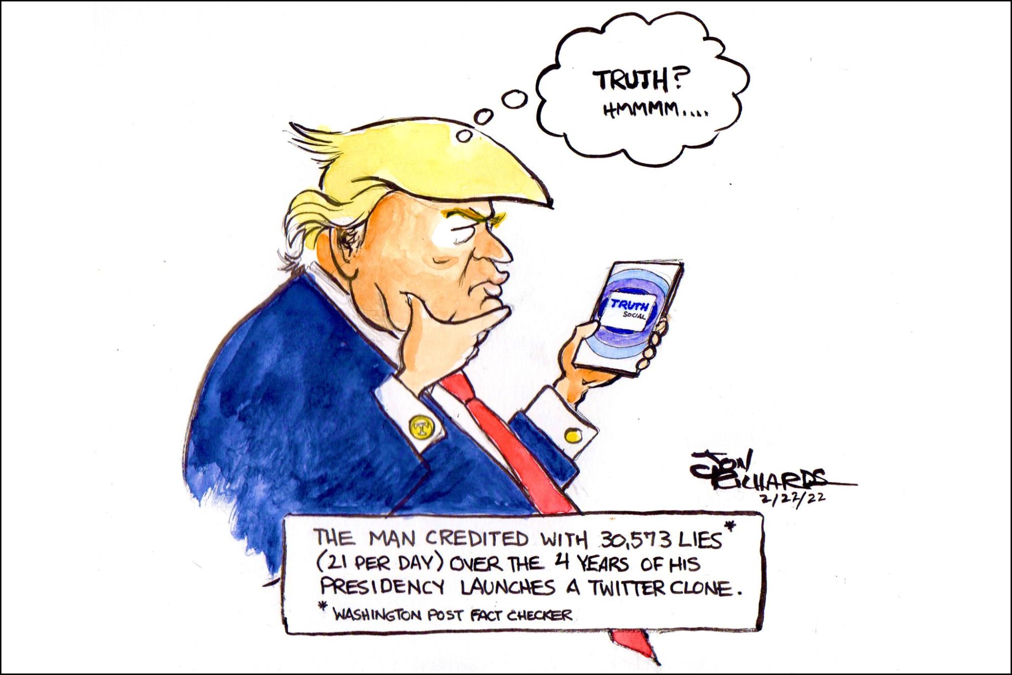 Donald Trump, Truth Social, Lies