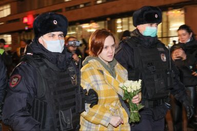 Moscow, arrest, demonstrator, Putin, Ukraine