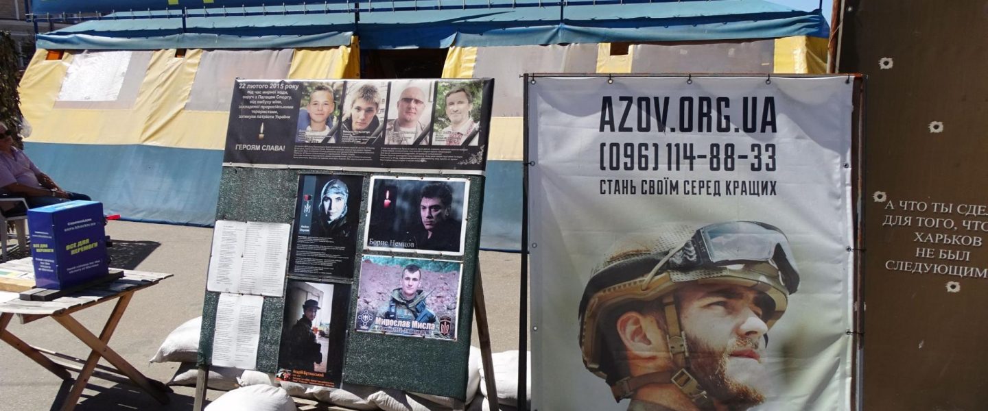 Street Exhibit, Azov Battalion, Kharkiv