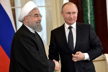 Rouhani, Putin, Meeting