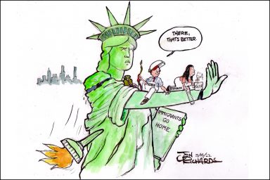 Immigration, Tucker Carlson, Elise Stefanik, Statue of Liberty