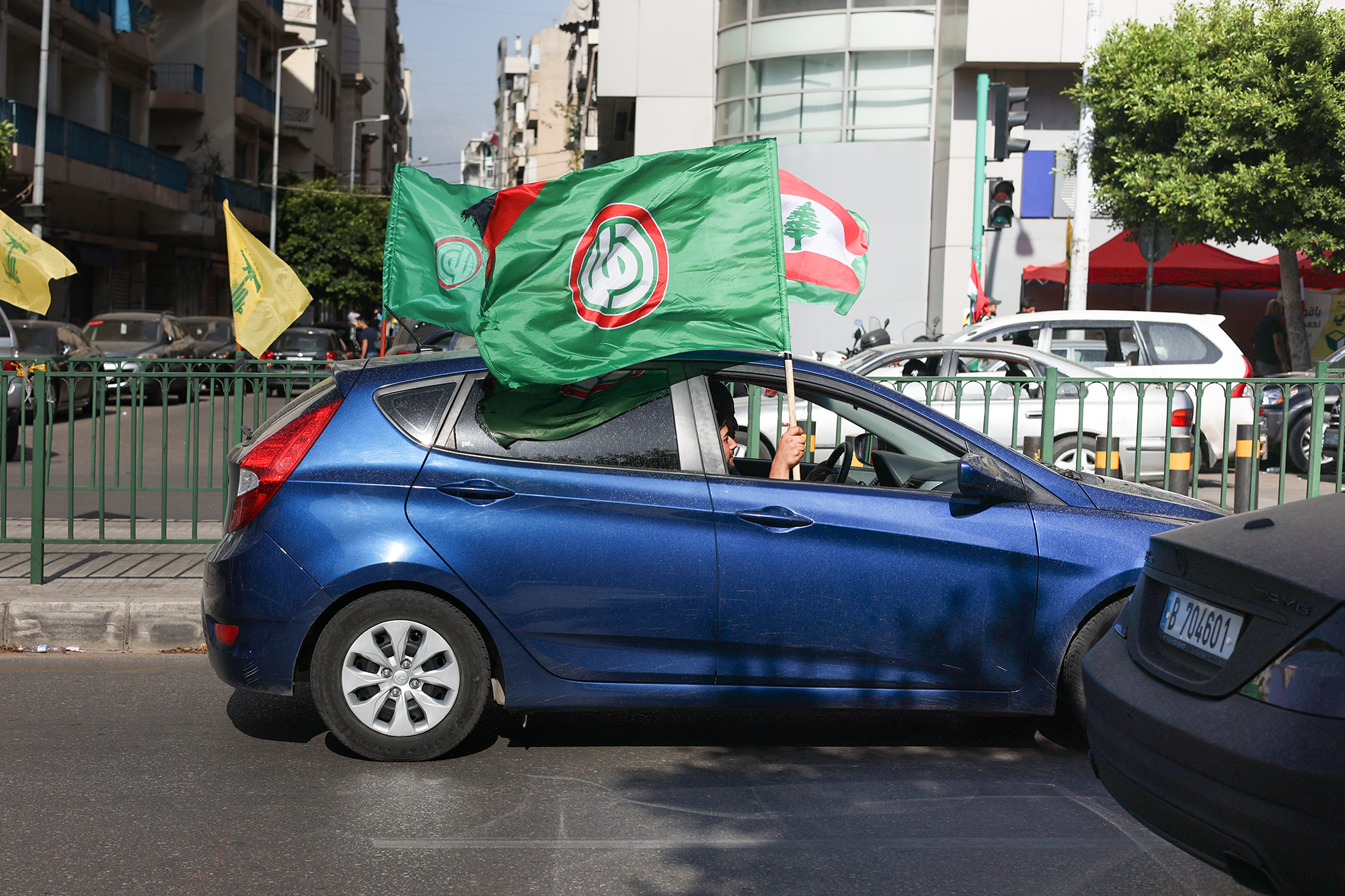 Supporters of Amal, Lebanon, election