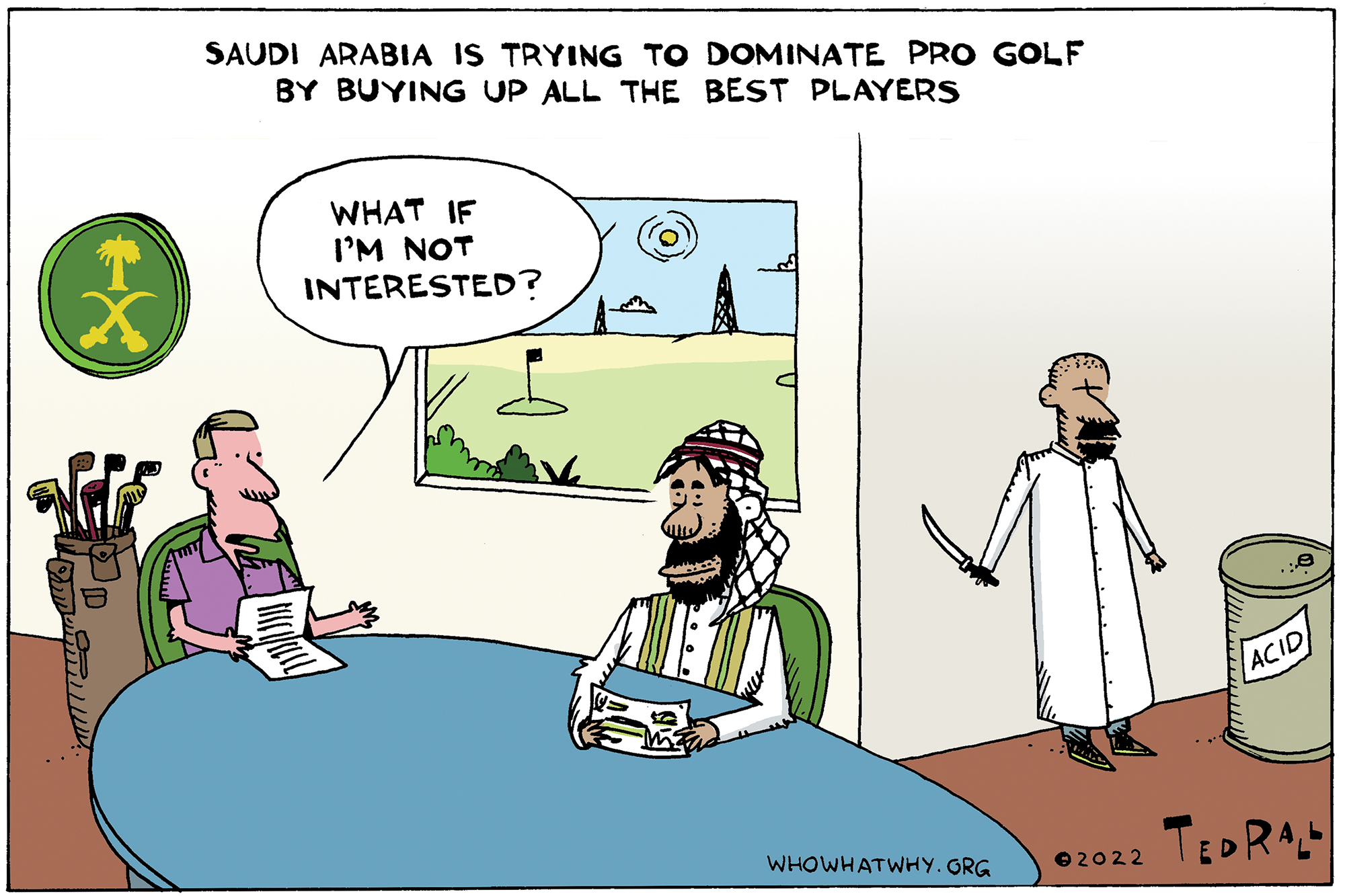 Saudi Arabia, golf, oppression