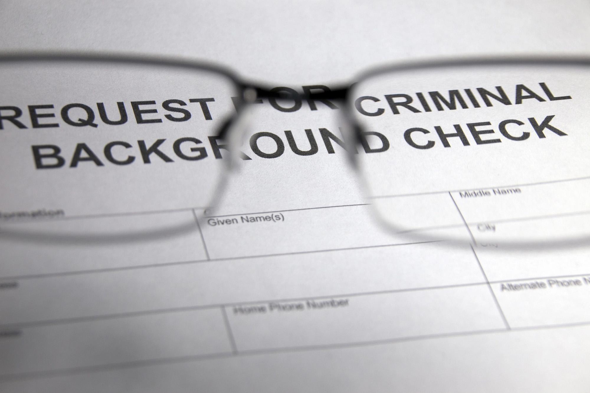 criminal record, background check