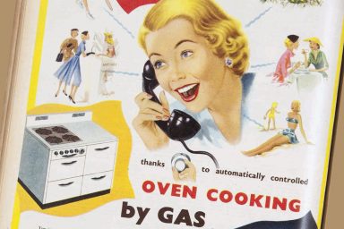 Gas stove, advertisement, 1953