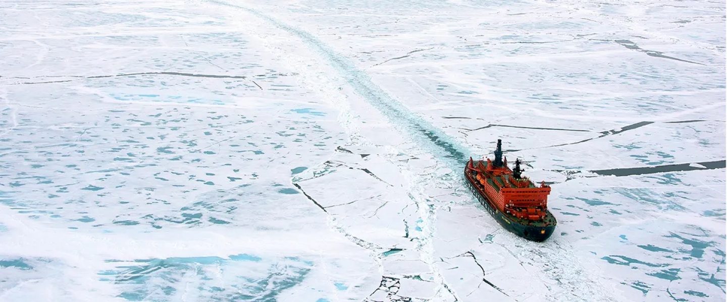 Icebreaker, sea ice, North Pole