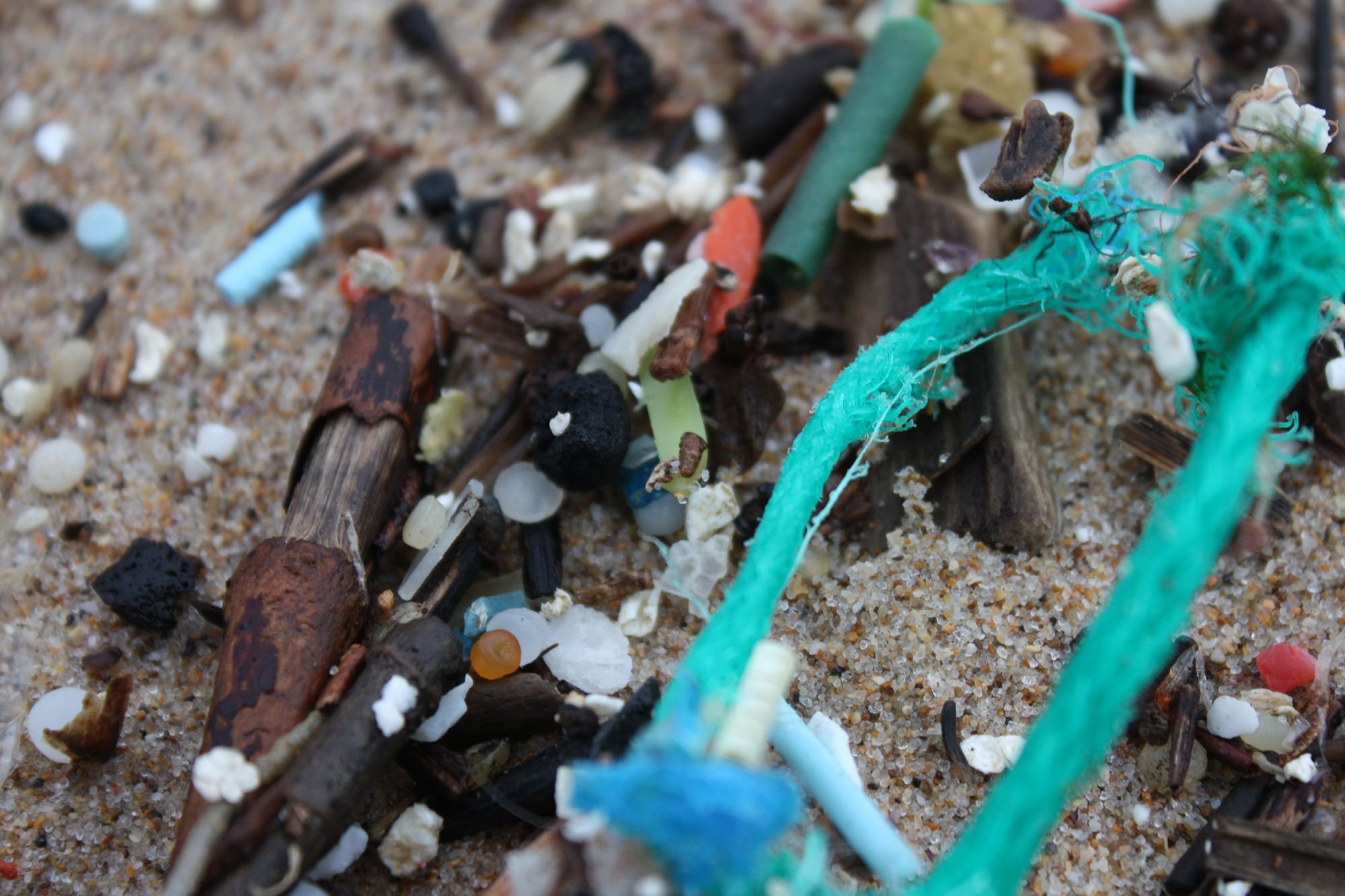 Nurdles, plastic waste, beach cleanup