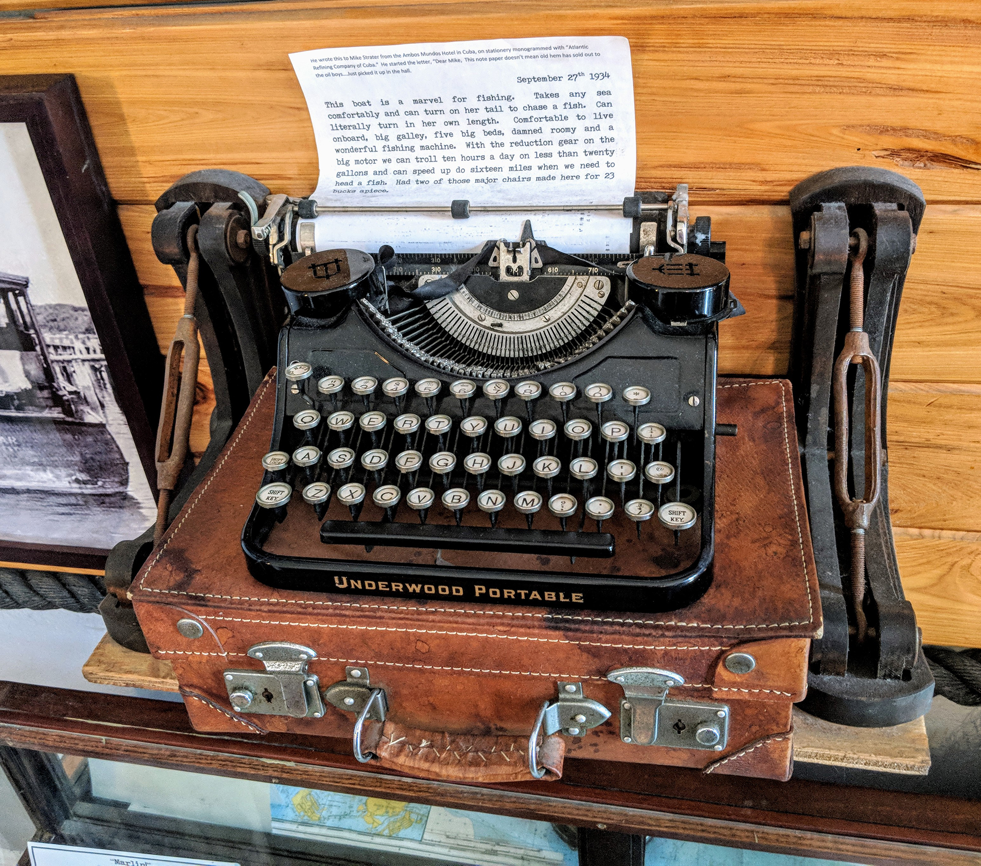 Ernest Hemingway, Underwood typewriter