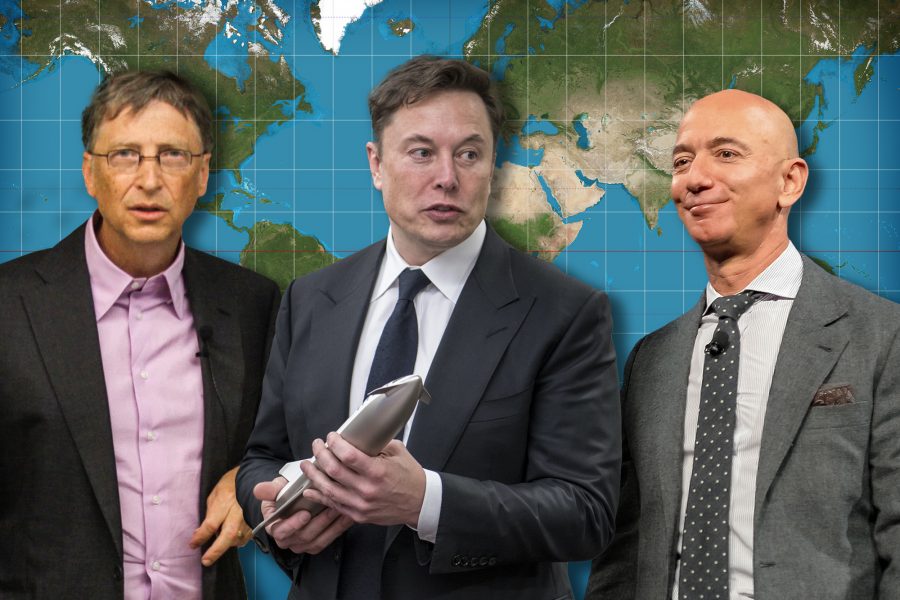 Bill Gates, Elon Musk, Jeff Bezos.
